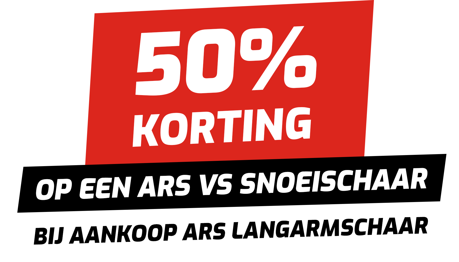 Accu-langarmschaar | 975 mm | Rood/zwart