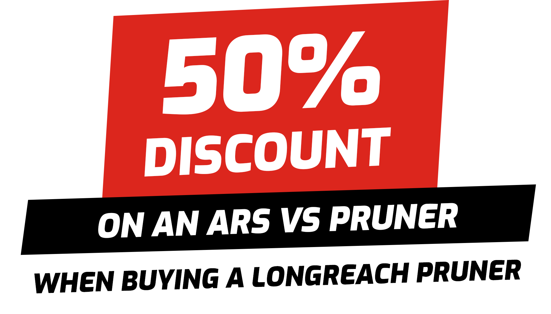 Battery-powered long reach pruner | 975 mm | Red/black